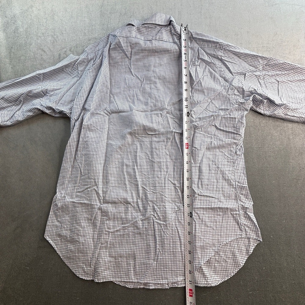 Polo Ralph Lauren Philip Button Up Shirt Men's 16.5 34/35 Blue White Check - Picture 7 of 13